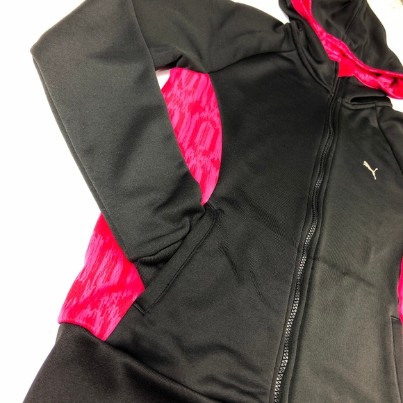Puma Kids Jacket - Black and Pink - Picture 4 of 7